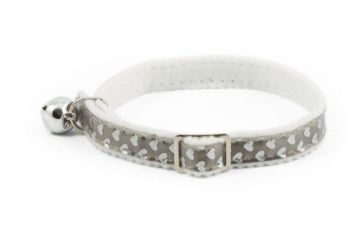 Picture of Ancol Cat Collar Reflective Gloss Heart Silver x 3