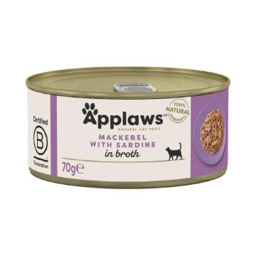 Picture of Applaws Cat Can - Mackerel & Sardine in Broth 70g x 24