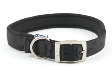 Picture of Ancol Viva Padded Nylon Buckle Collar Black XL 50-59cm Size 7 x 1
