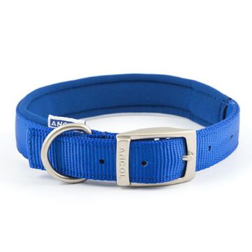 Picture of Ancol Padded Nylon Buckle Collar - Blue 26" x 1