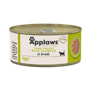 Picture of Applaws Cat Can - Tuna Fillet & Seaweed in Broth 70g x 24