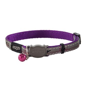 Picture of Rogz Nightcat Cat Collar - Budgies Purple/Silver x 1