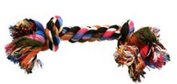 Picture of Dog Life Cotton Rope Bone - Large 2 Knot x 3