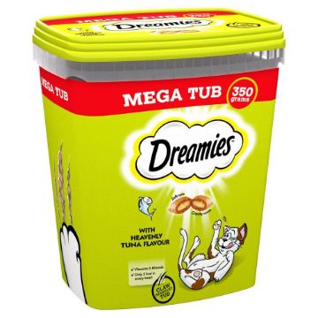 Picture of Dreamies Cat Treats Mega Tub - Tuna 350g x 2