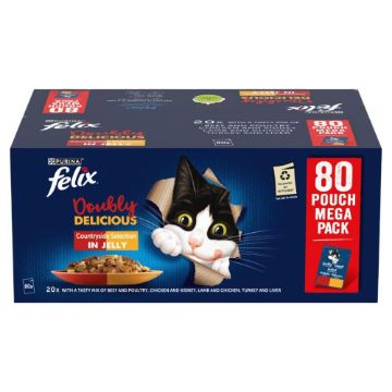 Picture of Felix AGAIL Cat Pouch Doubly Delicious Meat 85g x 80pk