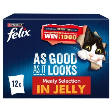 Picture of Felix AGAIL Cat Pouch Meat Selection in Jelly 85g 12-Pack x 4