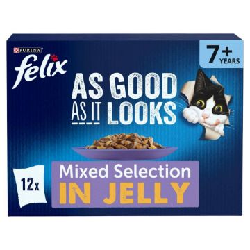 Picture of Felix AGAIL 7+ Senior Cat Pouch Mixed Selection 85g 12-Pack x 4
