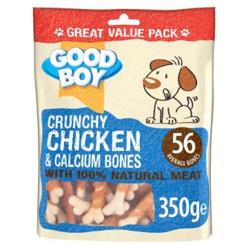 Picture of Good Boy Pawsley & Co. Dog Treats - Crunchy Chicken & Calcium Bones 350g x 3