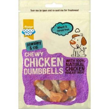 Picture of Good Boy Pawsley & Co. Dog Treats - Chewy Chicken Dumbbells 100g x 8