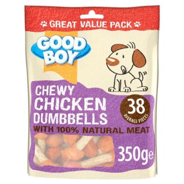 Picture of Good Boy Pawsley & Co. Dog Treats - Chewy Chicken Dumbbells 350g x 3