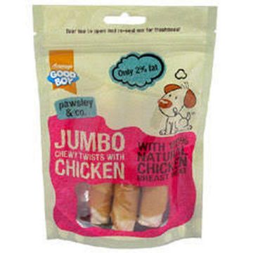 Picture of Good Boy Pawsley & Co. Dog Treats - Jumbo Chewy Twists with Chicken 100g x 12