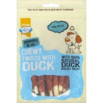 Picture of Good Boy Pawsley & Co. Dog Treats - Chewy Twists with Duck 90g x 10