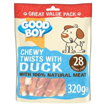 Picture of Good Boy Pawsley & Co. Dog Treats - Duck Chewy Twists 320g x 3