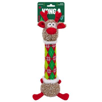 Picture of 2026 KONG Christmas Dog Shakers Luvs Reindeer Argyle Medium x 3