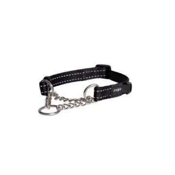 Picture of Rogz Utility Black Medium (Snake) Obedience Half-Check Collar 10"-16" x 1