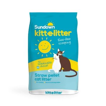 Picture of Sundown Kitt-e-Litter Cat Litter Straw Pellets 15kg