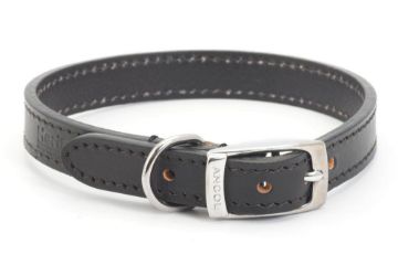 Picture of Ancol Heritage Leather Collar Black Size 1 12" x 1