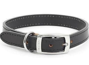 Picture of Ancol Heritage Leather Collar Black Size 2 14" x 1