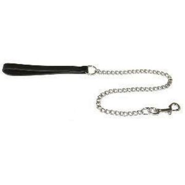 Picture of Ancol Leather Chain Lead - 50kg Heavy 36" Black x 1
