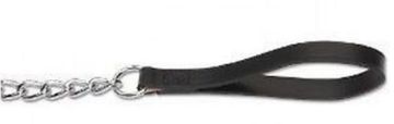 Picture of Ancol Leather Chain Lead - 75kg X-Heavy 20" Black x 1