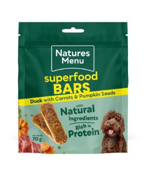 Picture of Natures Menu Country Hunter Superfood Bar Duck, Carrot & Pumpkin Seeds 100g x 7