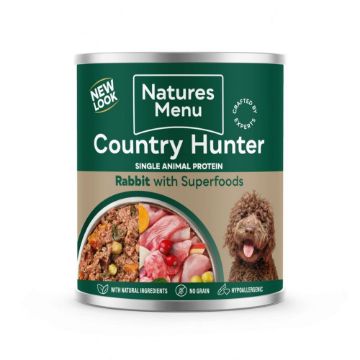 Picture of Natures Menu Country Hunter Dog Can - Rabbit & Cranberry 600g x 6