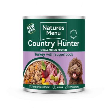 Picture of Natures Menu Country Hunter Dog Can Turkey 600g x 6