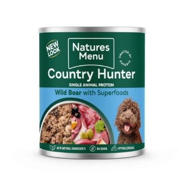 Picture of Natures Menu Country Hunter Dog Can - Wild Boar & Blackberry 600g x 6