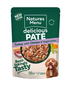 Picture of Natures Menu Adult Dog Pouch - Turkey & Chicken 300g x 8