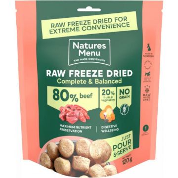 Picture of * Natures Menu Raw Freeze Dried Complete & Balanced Beef 120g x 1