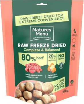 Picture of * Natures Menu Raw Freeze Dried Complete & Balanced Beef 250g x 1
