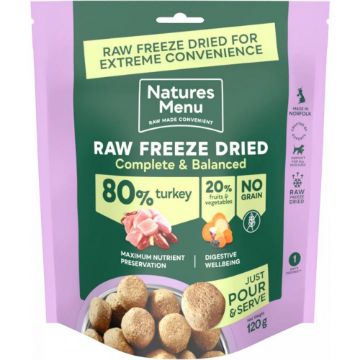 Picture of * Natures Menu Raw Freeze Dried Complete & Balanced Turkey 120g x 1