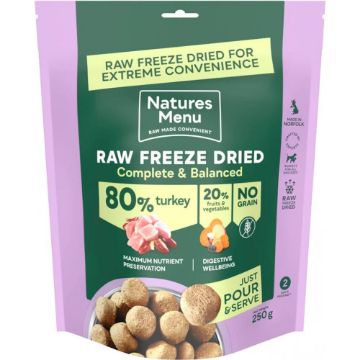 Picture of * Natures Menu Raw Freeze Dried Complete & Balanced Turkey 250g x 1