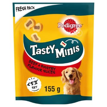 Picture of Pedigree Tasty Minis Chewy Slices Beef & Poultry 155g x 8