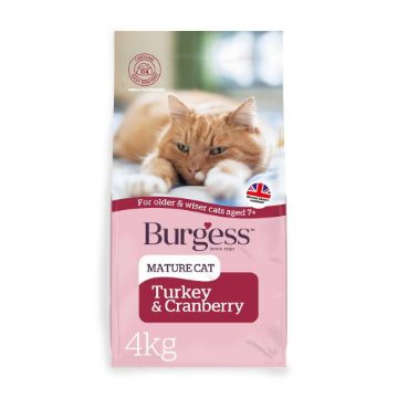Picture of Burgess Mature Cat Turkey & Cranberry 4kg