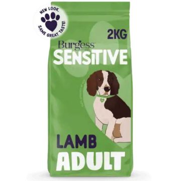 Picture of Burgess Sensitive Adult Dog - Lamb & Rice 2kg