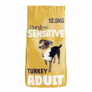 Picture of Burgess Sensitive Adult Dog - Turkey 12.5kg