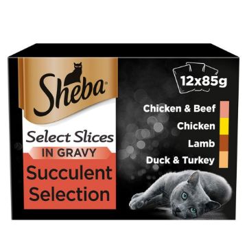 Picture of Sheba Pouches - Select Slices in Gravy Succulent Collection 85g 12-Pack x 4