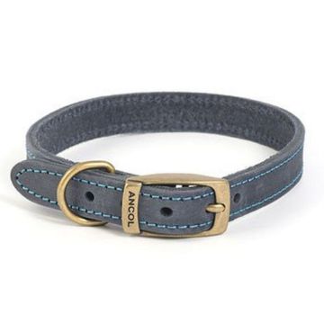 Picture of Ancol Timberwolf Leather Collar Blue 26" x 1