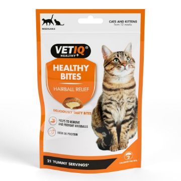 Picture of VETIQ Hairball Remedy Healthy Bites for Cats & Kittens 65g x 8