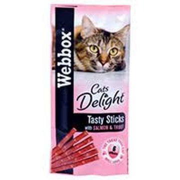 Picture of Webbox Cats Delight Cat Sticks - Salmon & Trout 6-Stick x 25
