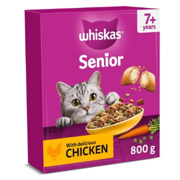 Picture of Whiskas 7+ Senior Cat Complete Chicken 800g x 5