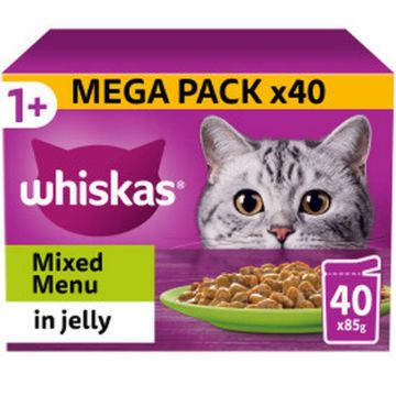 Picture of Whiskas Pouch 1+ Mixed Menu in Jelly 85g MEGA 40 Pack