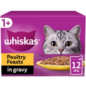 Picture of Whiskas Pouch 1+ Poultry Feasts Gravy 85g 12-Pack x 4