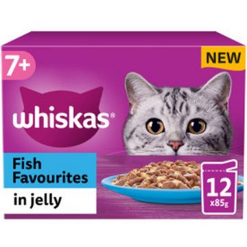 Picture of Whiskas Pouch 7+ Fish Favourites Jelly 85g 12-Pack x 4