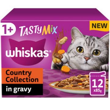 Picture of Whiskas Pouch 1+ Tasty Mix Country Collection Gravy 85g 12-Pack x 4