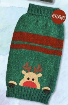 Picture of 2026 Dog Life Christmas Peekaboo Rudolf Jumper Medium x 1